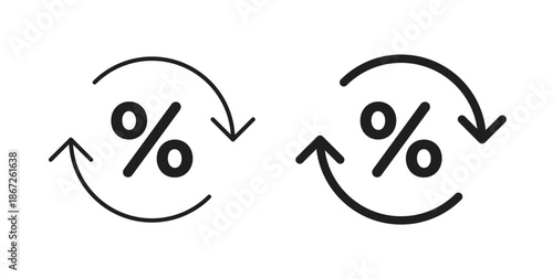 Exchange rate icons Vector Symbol Design Illustration - for app or web. color editable