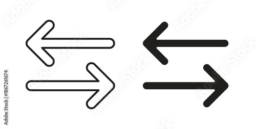 Exchange icons Vector Symbol Design Illustration - for app or web. color editable