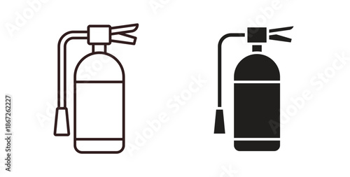 Fire extinguisher icons Vector Symbol Design Illustration - for app or web. color editable