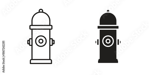 Fire hydrant icons Vector Symbol Design Illustration - for app or web. color editable