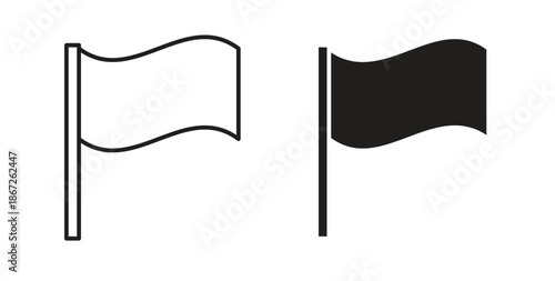 Flag icons Vector Symbol Design Illustration - for app or web. color editable
