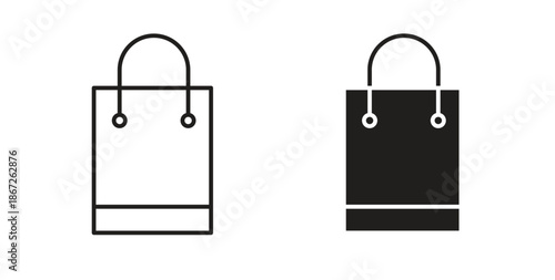 Gift bag icons Vector Symbol Design Illustration - for app or web. color editable
