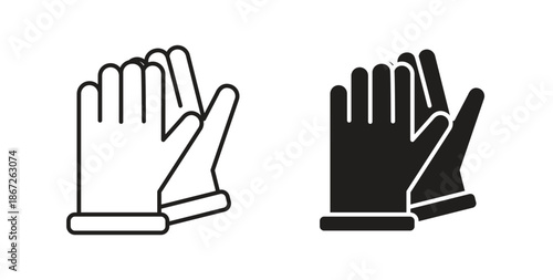 Glove icons Vector Symbol Design Illustration - for app or web. color editable