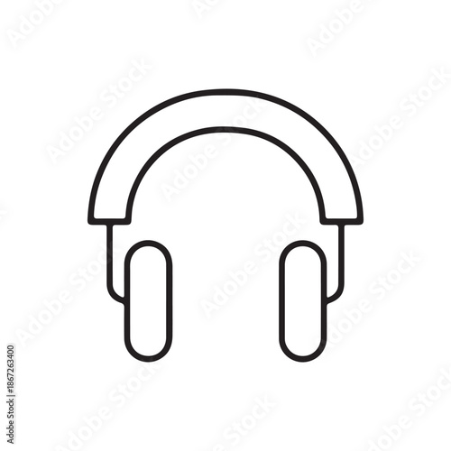 Headphones single icon vector illustration
