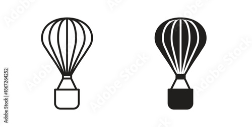 Hot air balloon icons Vector Symbol Design Illustration - for app or web. color editable