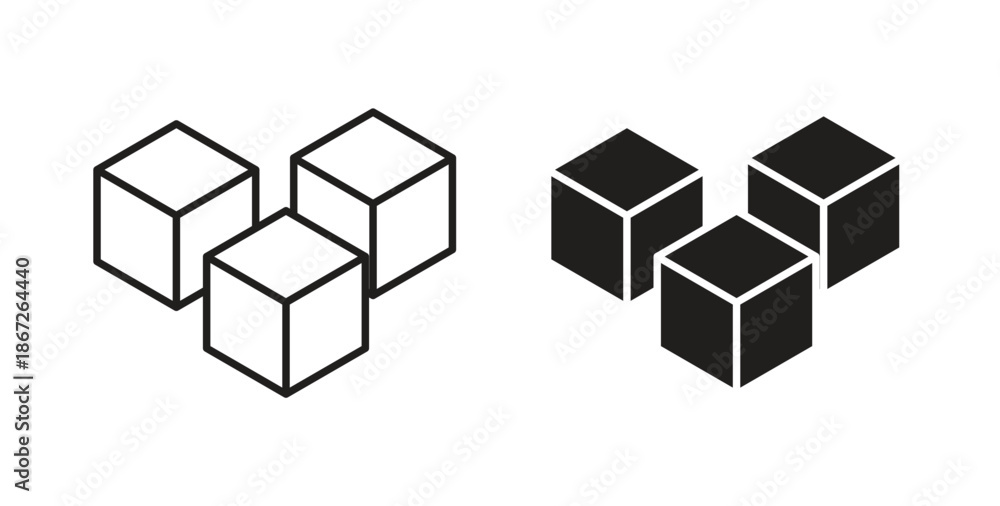Obraz premium Ice icons Vector Symbol Design Illustration - for app or web. color editable