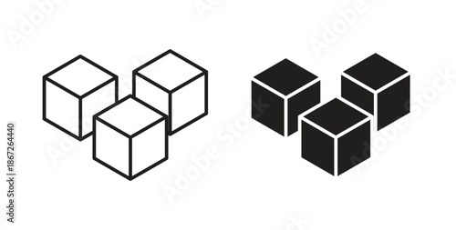 Ice icons Vector Symbol Design Illustration - for app or web. color editable