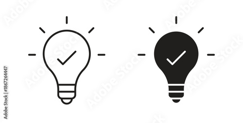 Idea icons Vector Symbol Design Illustration - for app or web. color editable