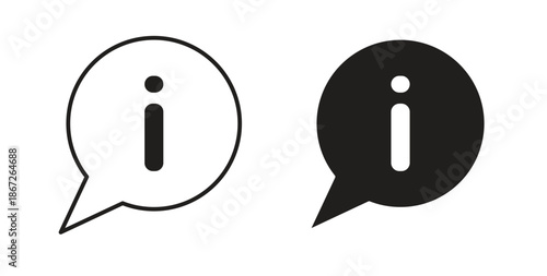 Info icons Vector Symbol Design Illustration - for app or web. color editable