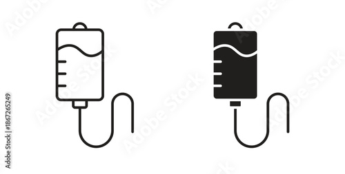 IV drip icons Vector Symbol Design Illustration - for app or web. color editable
