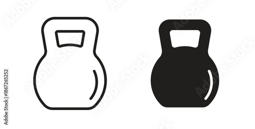 Kettlebell icons Vector Symbol Design Illustration - for app or web. color editable