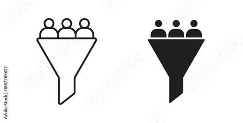 Lead conversion icons Vector Symbol Design Illustration - for app or web. color editable