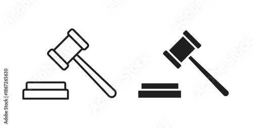 Law icons Vector Symbol Design Illustration - for app or web. color editable
