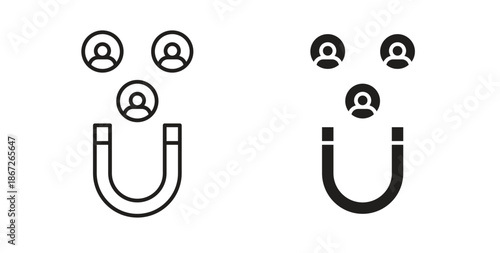 Lead generation icons Vector Symbol Design Illustration - for app or web. color editable
