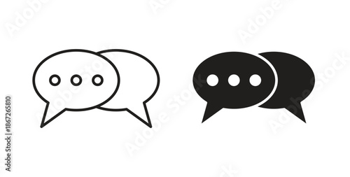 Live chat icons Vector Symbol Design Illustration - for app or web. color editable