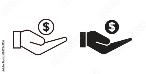 loan icons Vector Symbol Design Illustration - for app or web. color editable