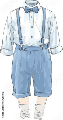 Isolated a kinds of deferent modern smart boy dress vector art with white background. 