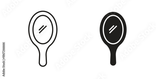 Mirror icons Vector Symbol Design Illustration - for app or web. color editable