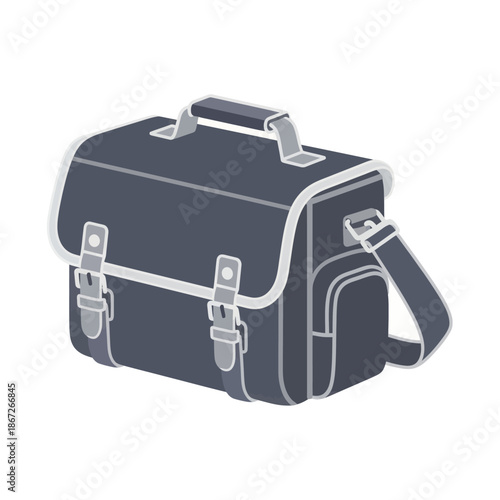 Modern Satchel Bag, Crossbody Messenger Bag, Stylish Handbag Illustration