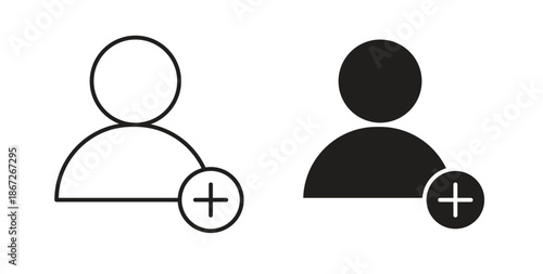 New account icons Vector Symbol Design Illustration - for app or web. color editable