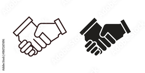 Partnership icons Vector Symbol Design Illustration - for app or web. color editable