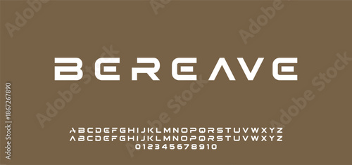 Modern Bold Font. Regular Italic Number Typography urban style alphabet fonts for fashion, sport, technology, digital, movie, logo design, vector illustration