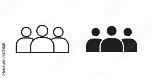 people icons Vector Symbol Design Illustration - for app or web. color editable