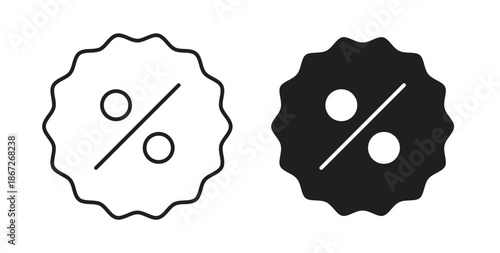 Percentage icons Vector Symbol Design Illustration - for app or web. color editable