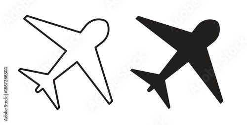 Plane icons Vector Symbol Design Illustration - for app or web. color editable