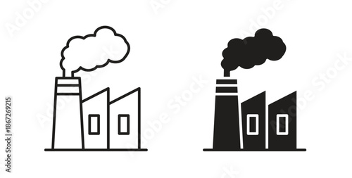 Pollution icons Vector Symbol Design Illustration - for app or web. color editable