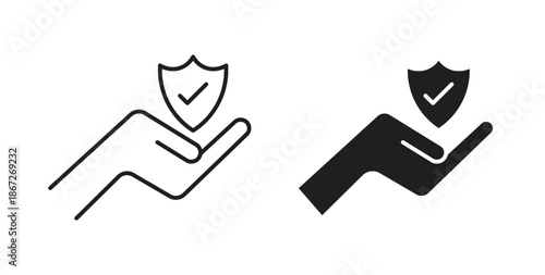 Policyholder icons Vector Symbol Design Illustration - for app or web. color editable