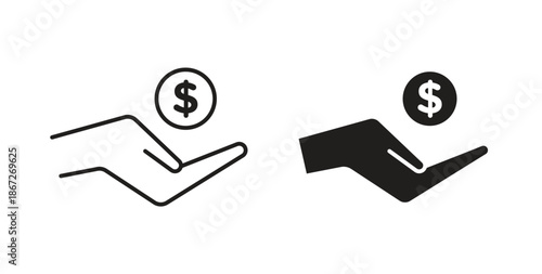 Profit icons Vector Symbol Design Illustration - for app or web. color editable