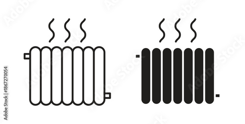 Radiator icons Vector Symbol Design Illustration - for app or web. color editable