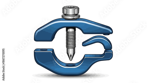 Blue rotary cutter tool on a white background