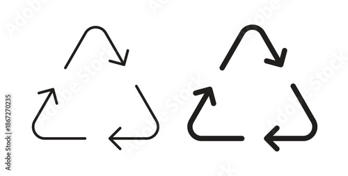 Recycle icons Vector Symbol Design Illustration - for app or web. color editable