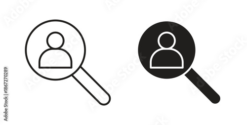 Recruitment icons Vector Symbol Design Illustration - for app or web. color editable
