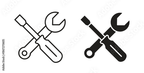 Repair icons Vector Symbol Design Illustration - for app or web. color editable