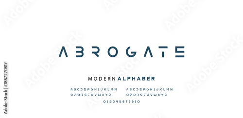 Minimal modern logo alphabet font. Typography abstract sans serif technology, electronic, movie, future, creative brand logos fonts. vector illustration