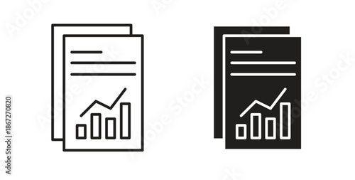 Report icons Vector Symbol Design Illustration - for app or web. color editable