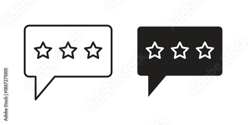 Review icons Vector Symbol Design Illustration - for app or web. color editable