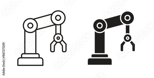 Robot arm icons Vector Symbol Design Illustration - for app or web. color editable