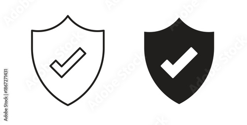 Safe icons Vector Symbol Design Illustration - for app or web. color editable
