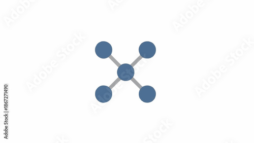 Molecular structure with connected blue nodes.