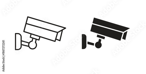 Security camera icons Vector Symbol Design Illustration - for app or web. color editable