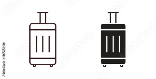Suitcase icons Vector Symbol Design Illustration - for app or web. color editable