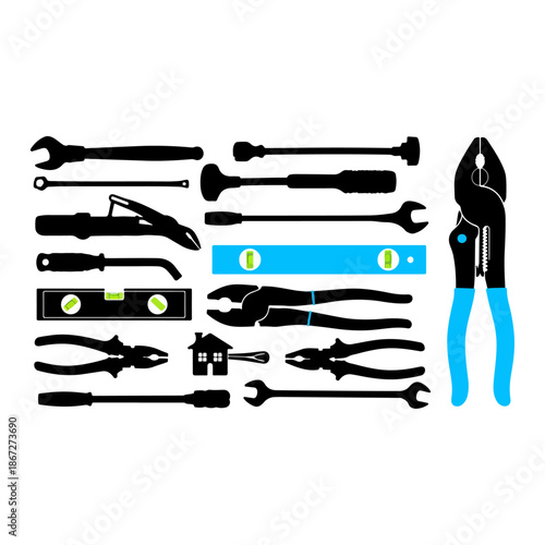 Collection of various hand tools.