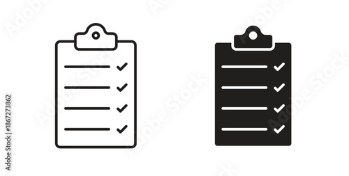 Task list icons Vector Symbol Design Illustration - for app or web. color editable