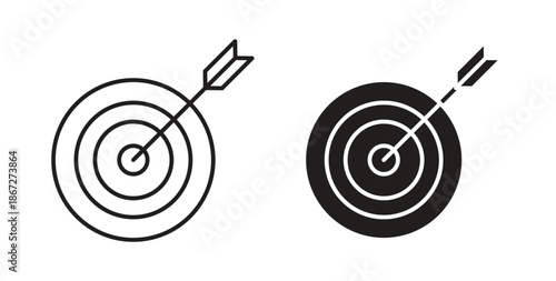 Target icons Vector Symbol Design Illustration - for app or web. color editable