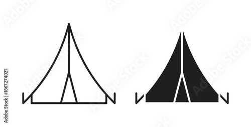 Tent icons Vector Symbol Design Illustration - for app or web. color editable