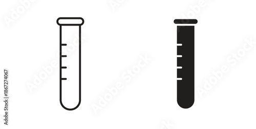 Test tube icons Vector Symbol Design Illustration - for app or web. color editable